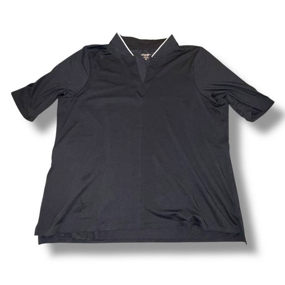 JOFIT Womens Placket Mock Neck Golf Top - Black XXL - Picture 12 of 12